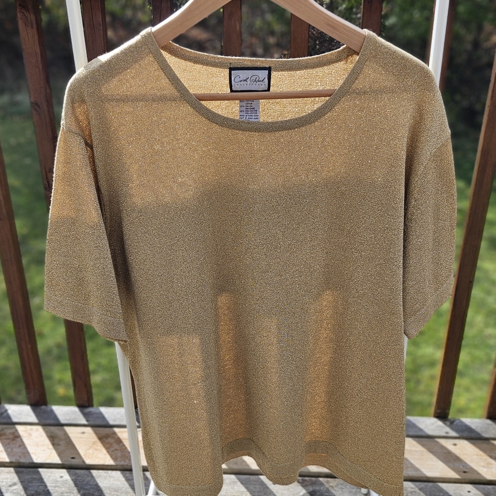 Vintage Gold Shimmer Sweater/Top